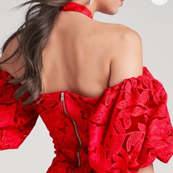 Lace Puff Sleeve Top - Picture 3 of 4